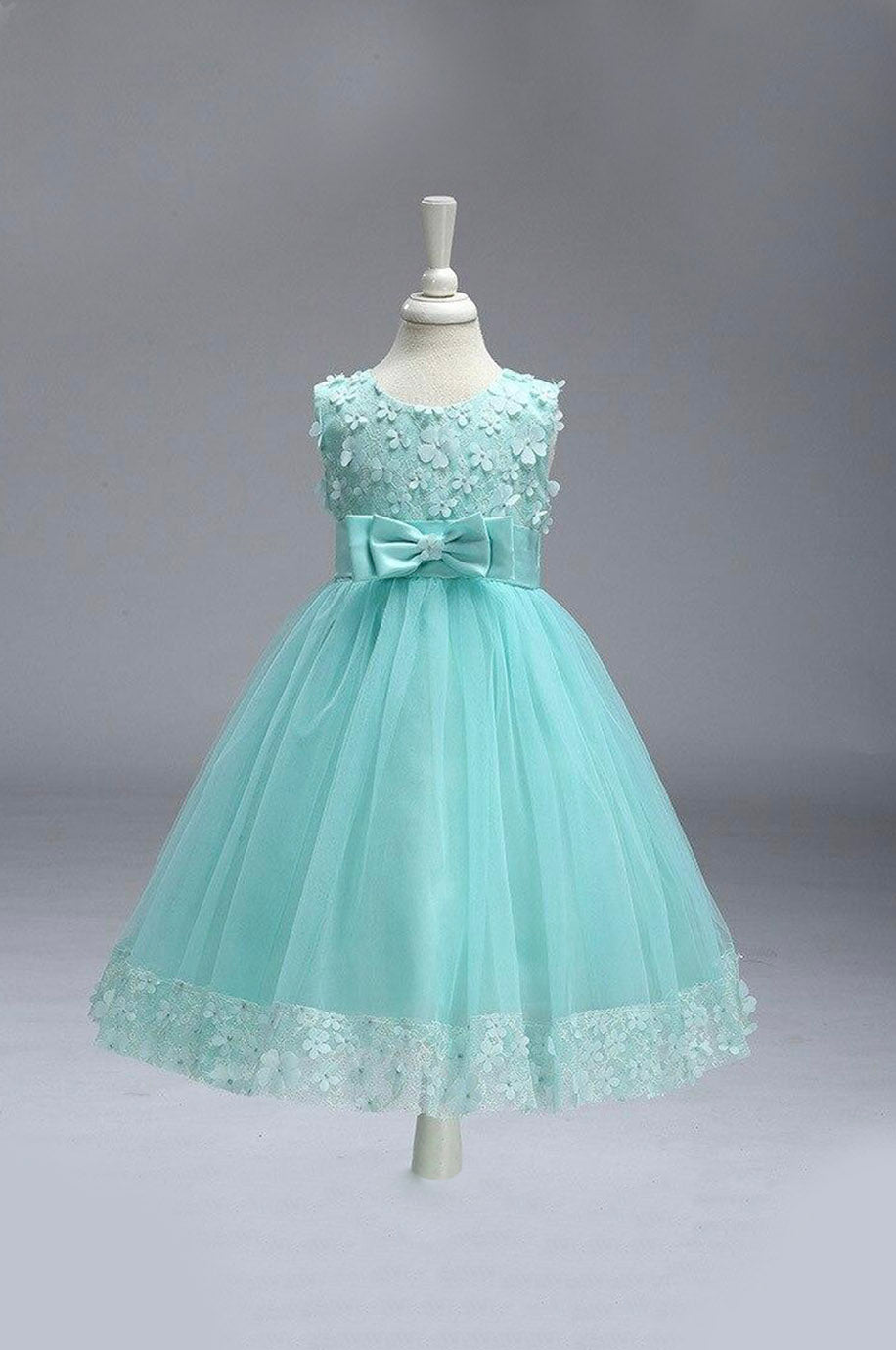 Robe Demoiselle d'Honneur Fille Bleu