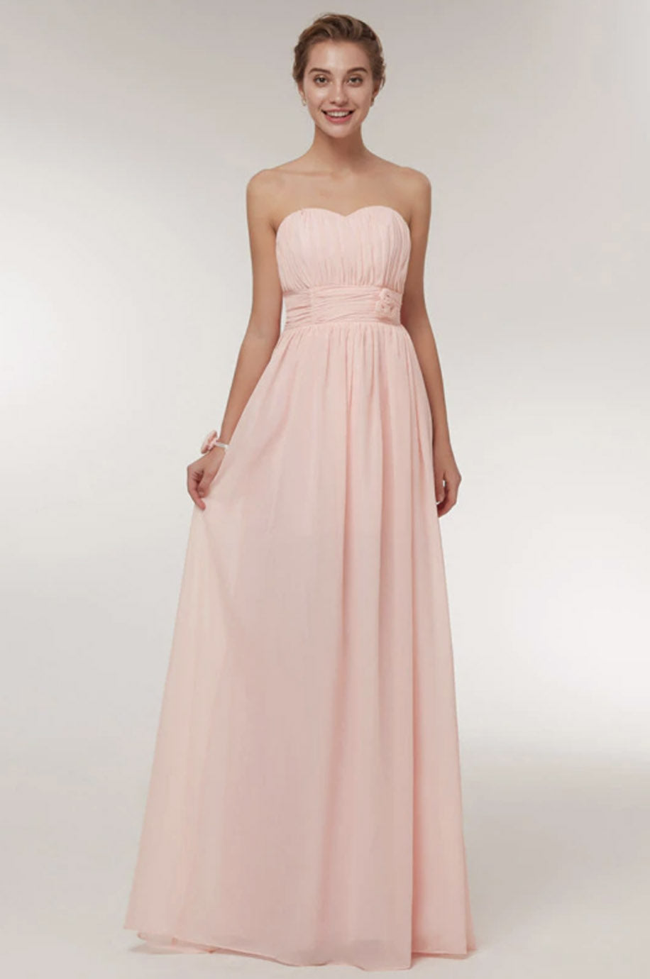Robe Demoiselle d'Honneur Rose Bustier