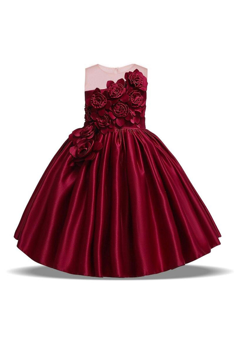 Robe Demoiselle d'Honneur Rose Fille