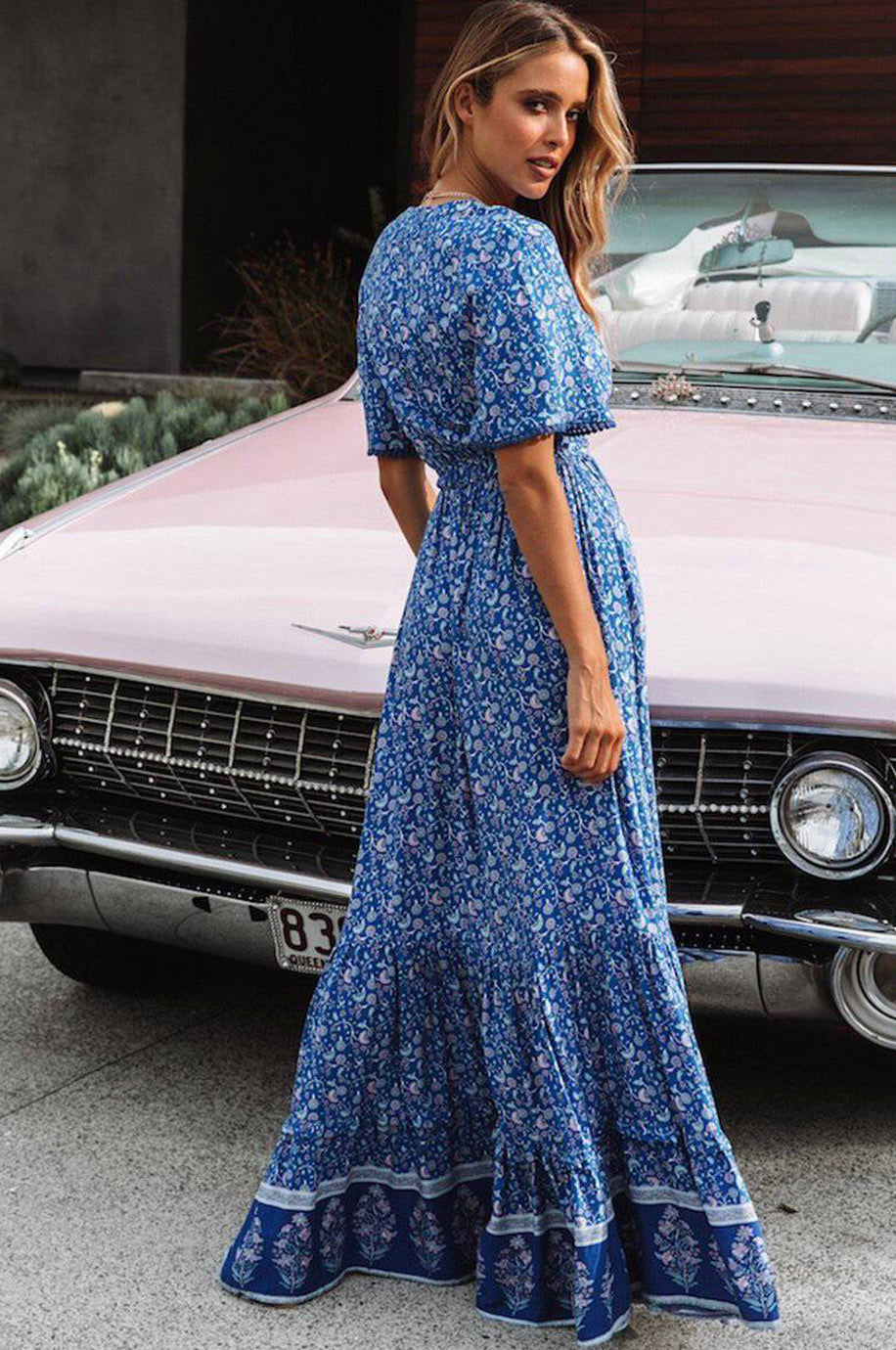 Robe Demoiselle d'Honneur Bohème Bleu