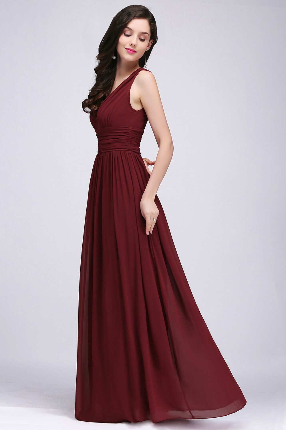Robe Rouge Bordeaux Demoiselle d'Honneur