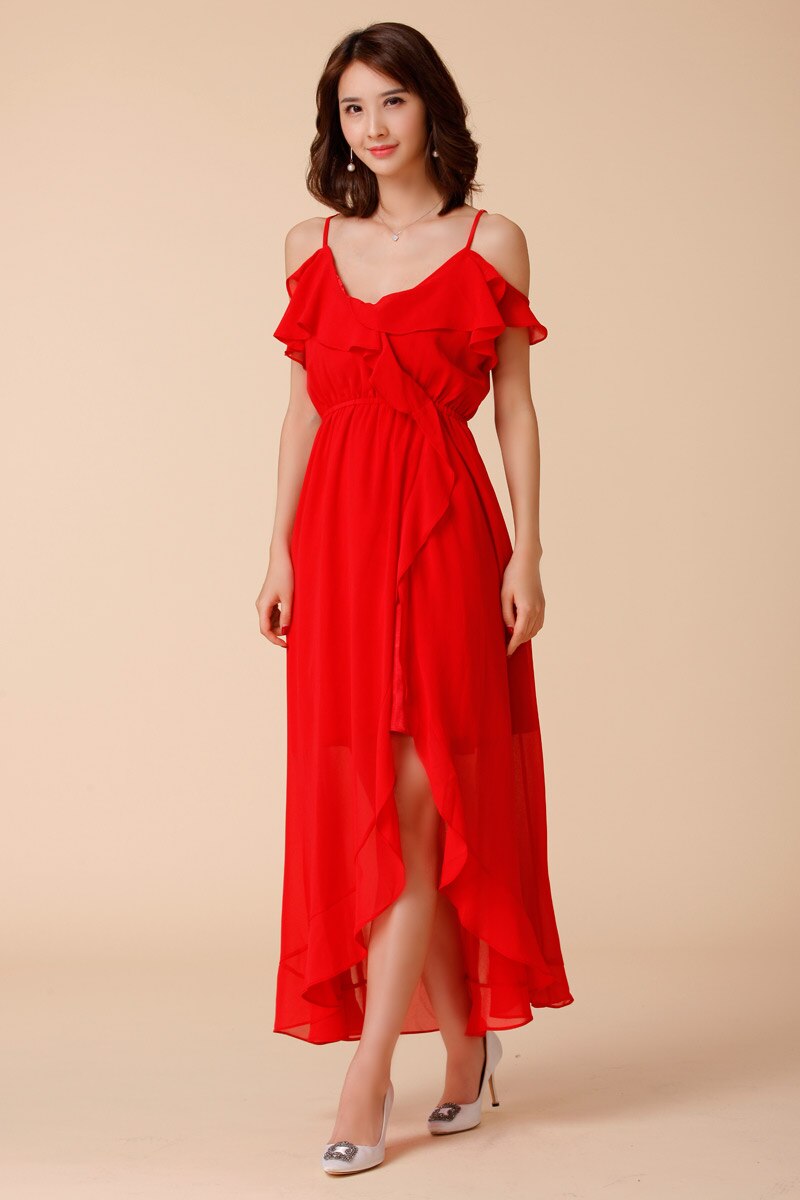 Robe Rouge Mariage Demoiselle d'Honneur