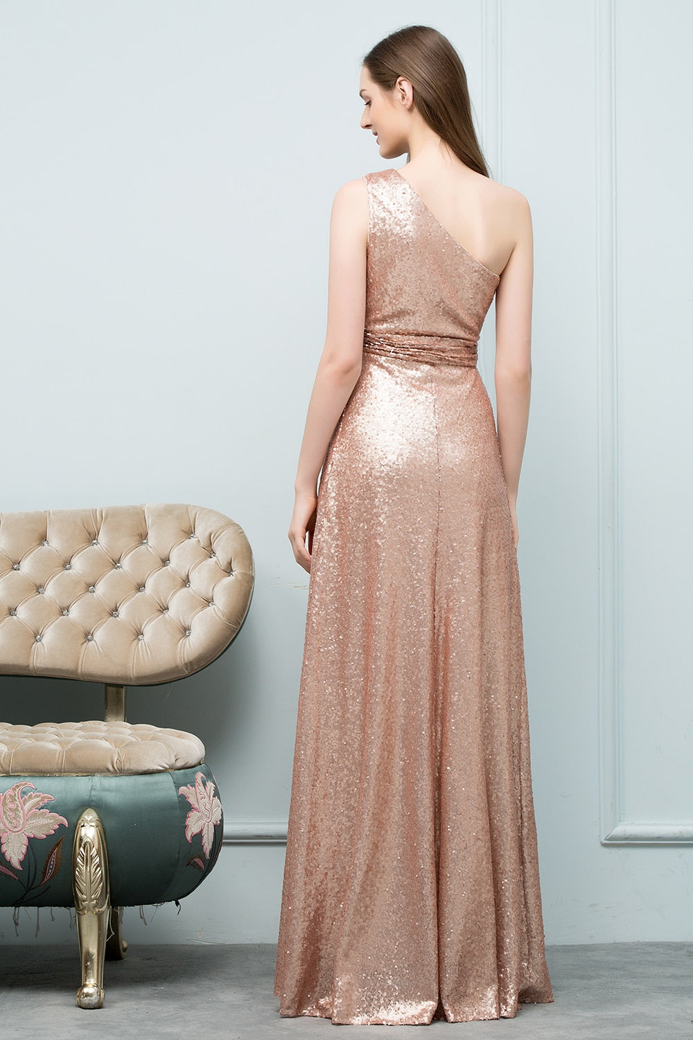 Robe Demoiselle d'Honneur Rose Gold