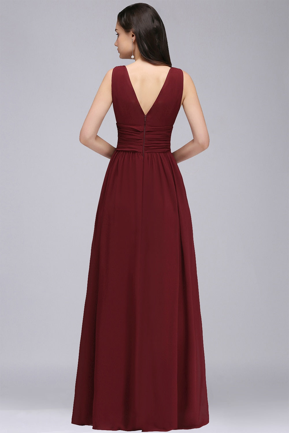 Robe Rouge Bordeaux Demoiselle d'Honneur