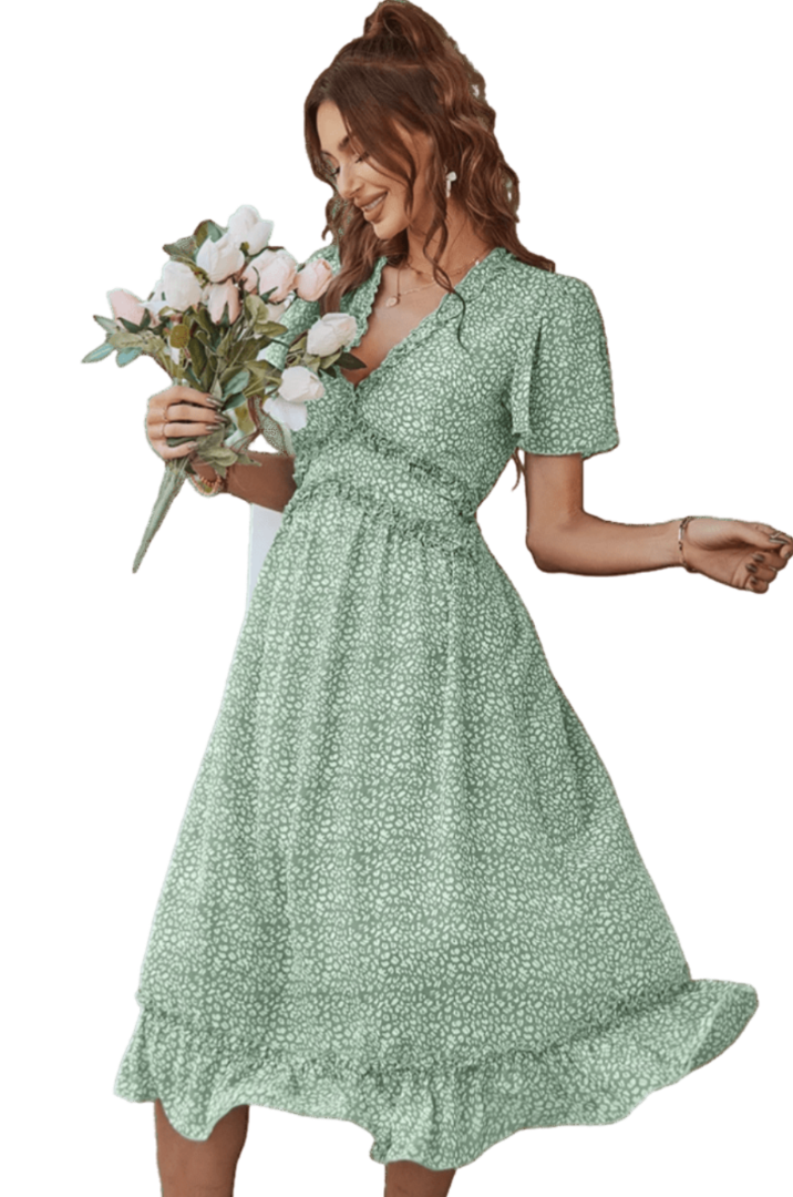 Robe Bohème Verte Demoiselle d'Honneur