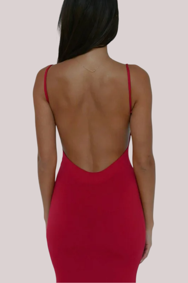 Robe Rouge Demoiselle d'Honneur Adulte