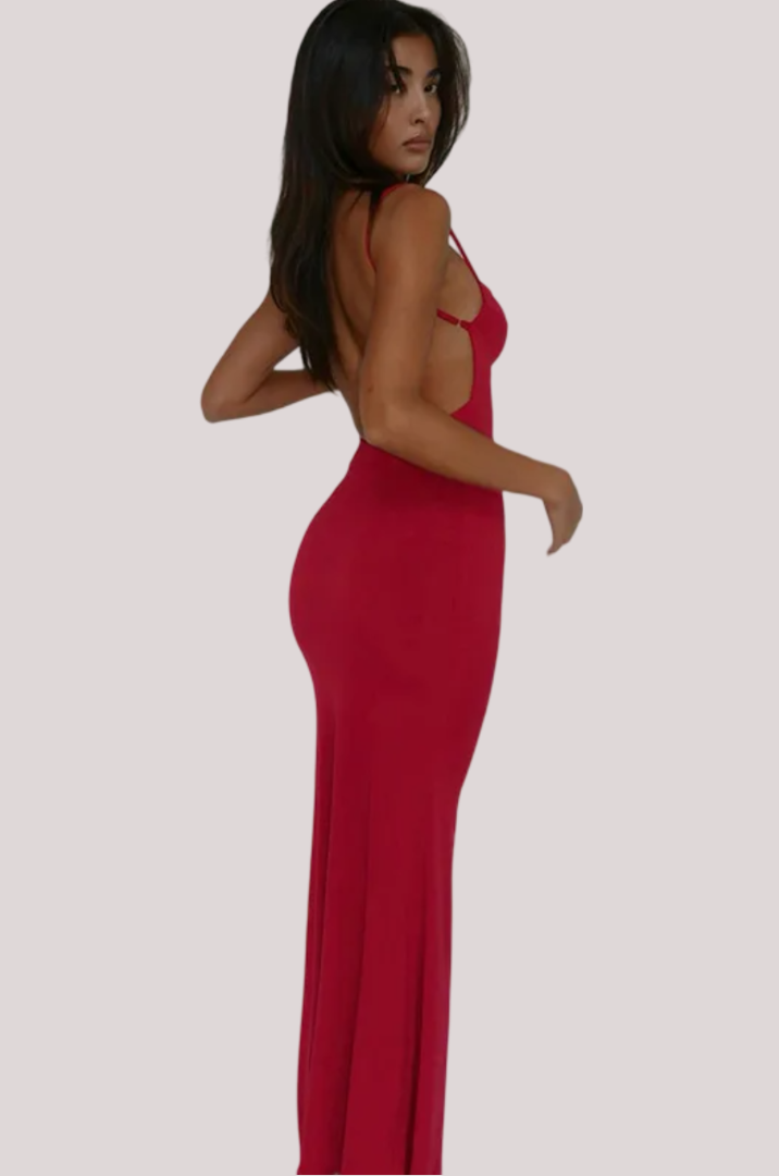 Robe Rouge Demoiselle d'Honneur Adulte