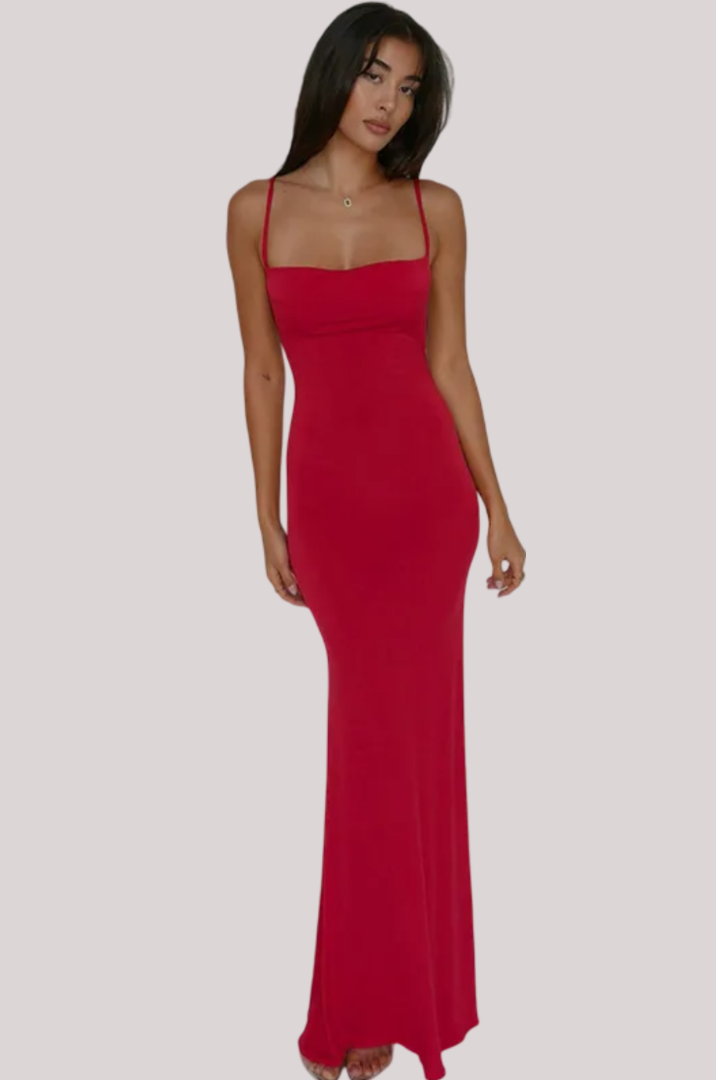 Robe Rouge Demoiselle d'Honneur Adulte