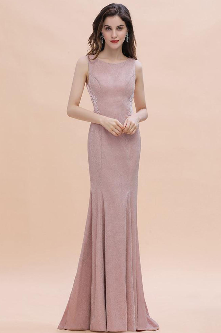 Robe de Demoiselle d'Honneur Vieux Rose
