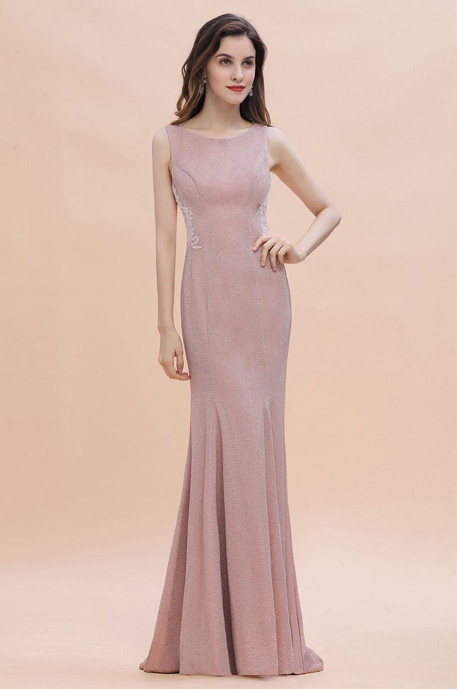 Robe de Demoiselle d'Honneur Vieux Rose