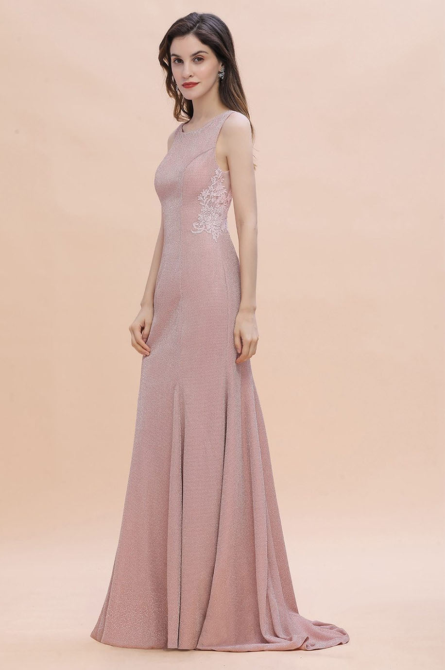Robe de Demoiselle d'Honneur Vieux Rose