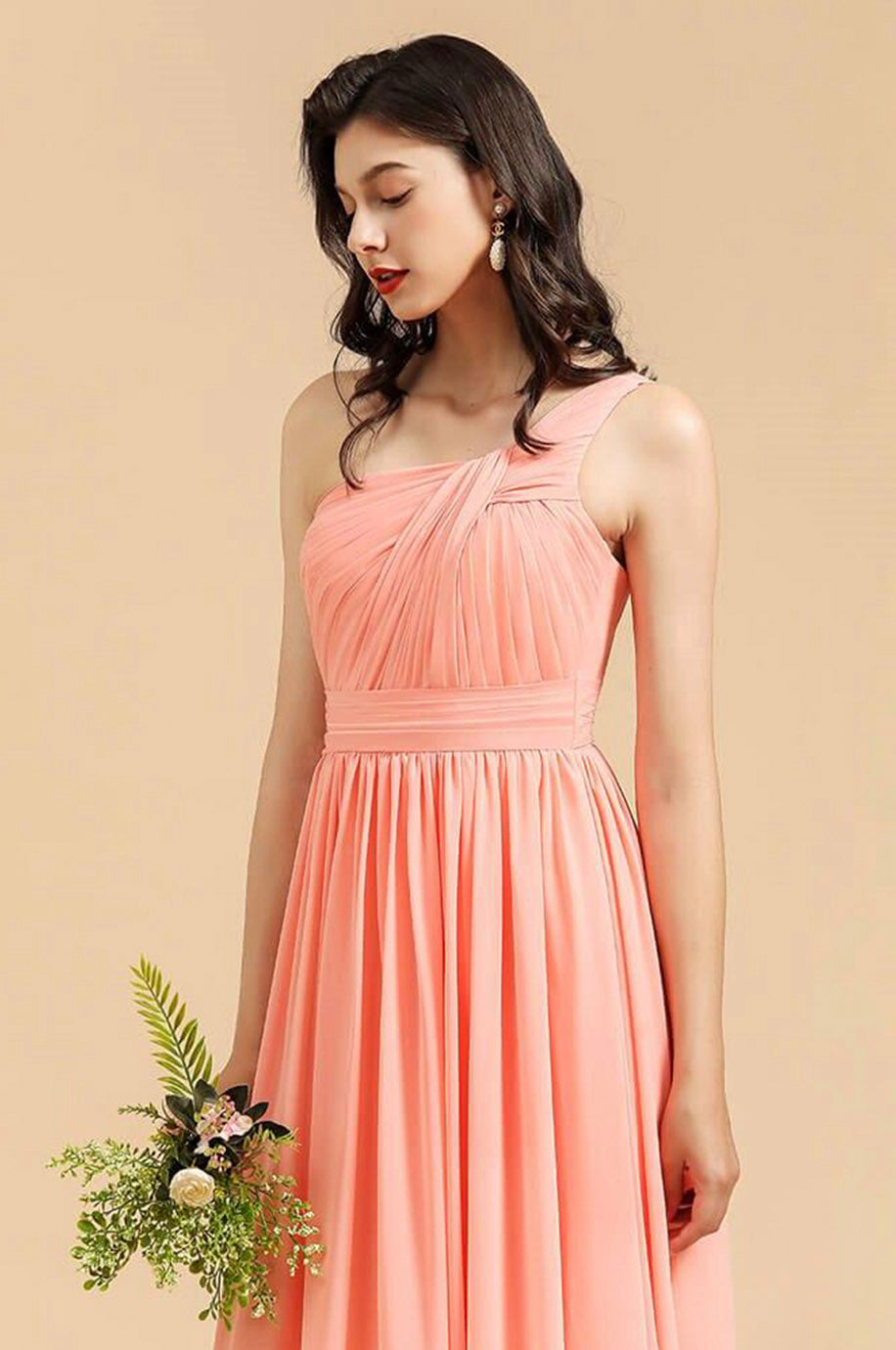 Robe Rose Saumon Demoiselle d'Honneur