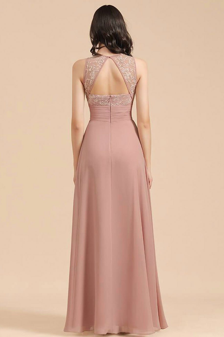 Robe Rose Poudré Pour Demoiselle d'Honneur