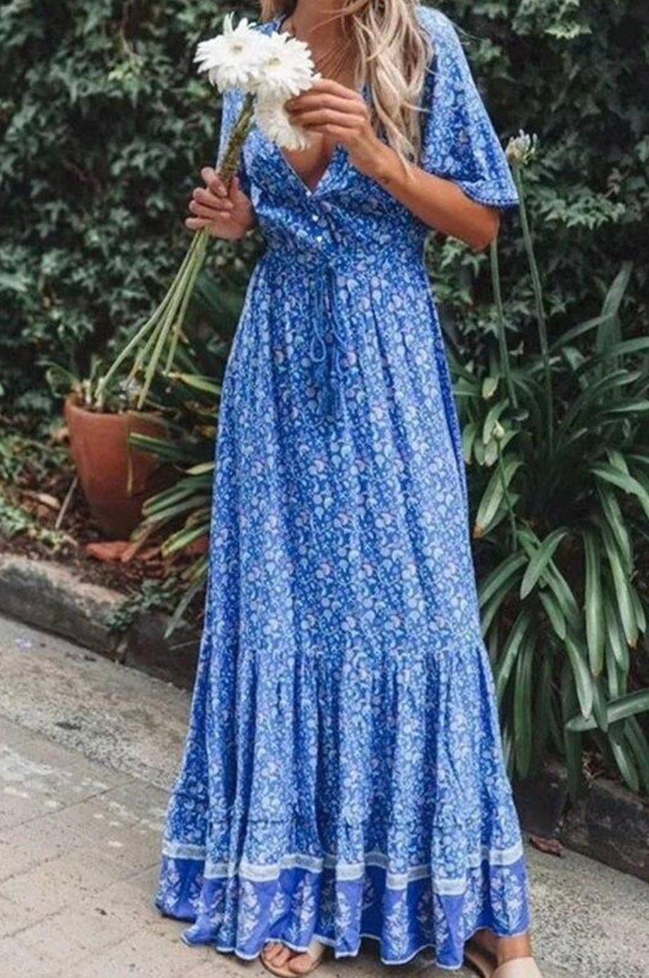 Robe Demoiselle d'Honneur Bohème Bleu
