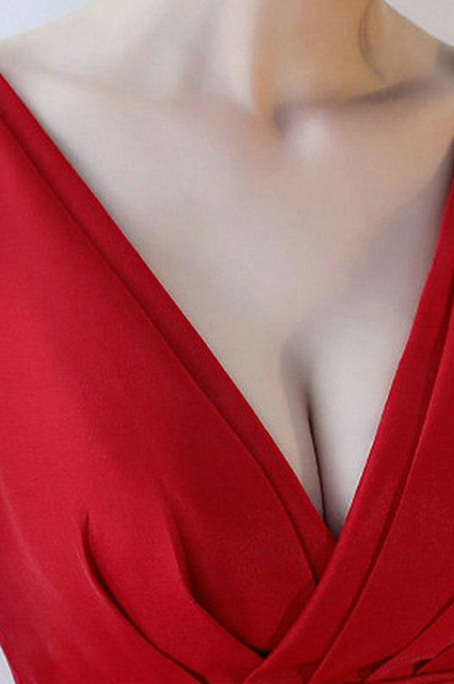 Robe Demoiselle d'Honneur Femme Rouge