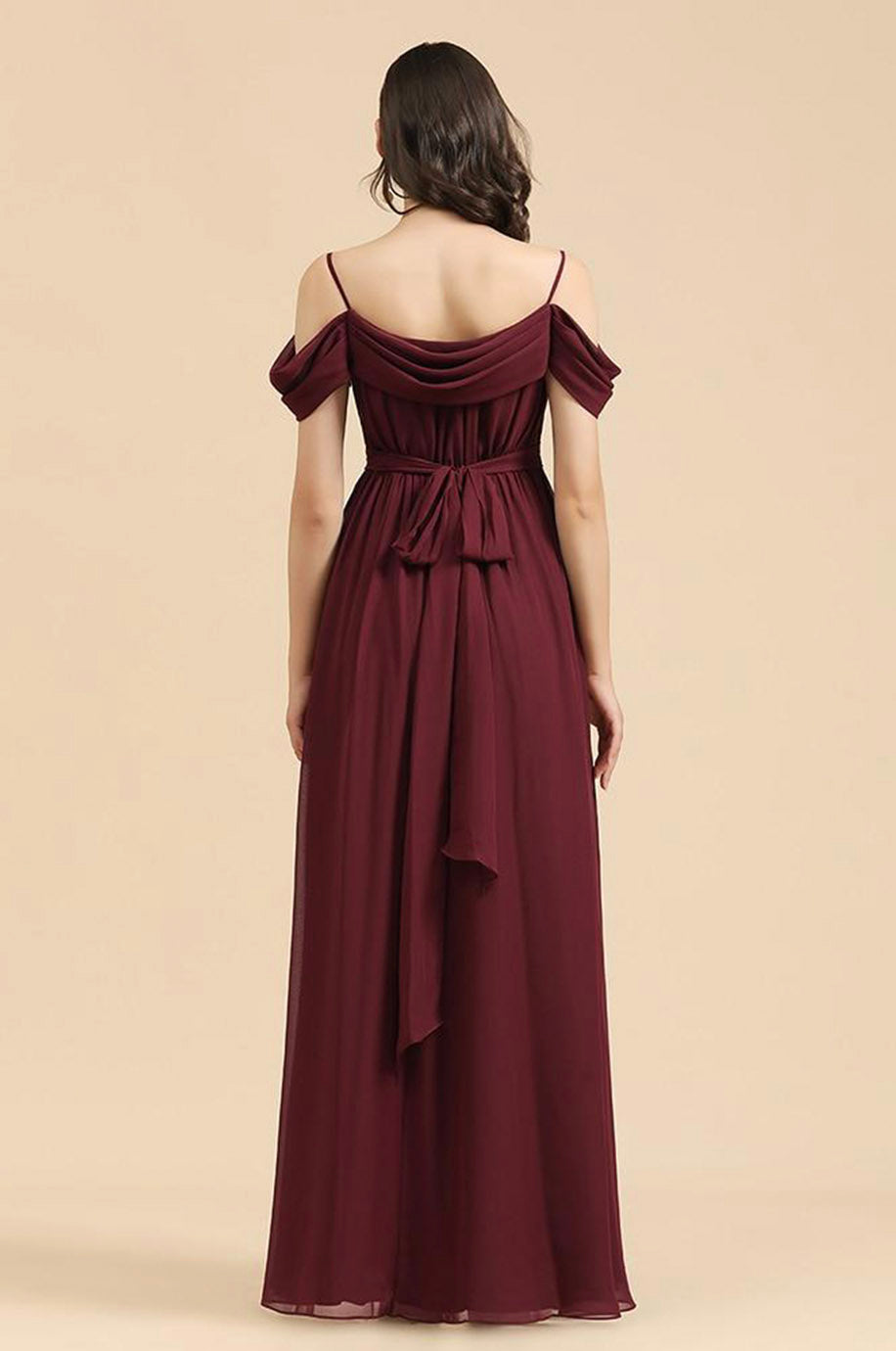 Robe Bordeaux Longue Demoiselle d'Honneur