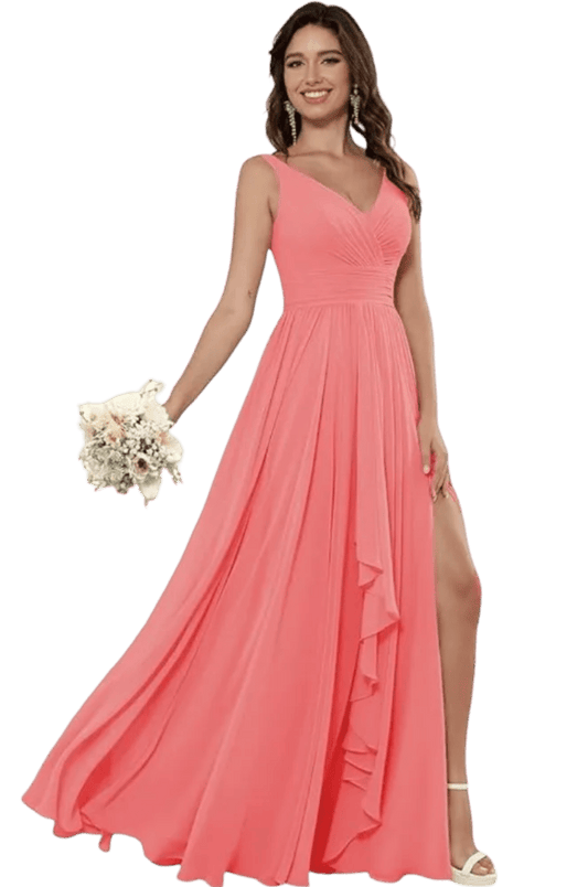 Robe Demoiselle d'Honneur Corail