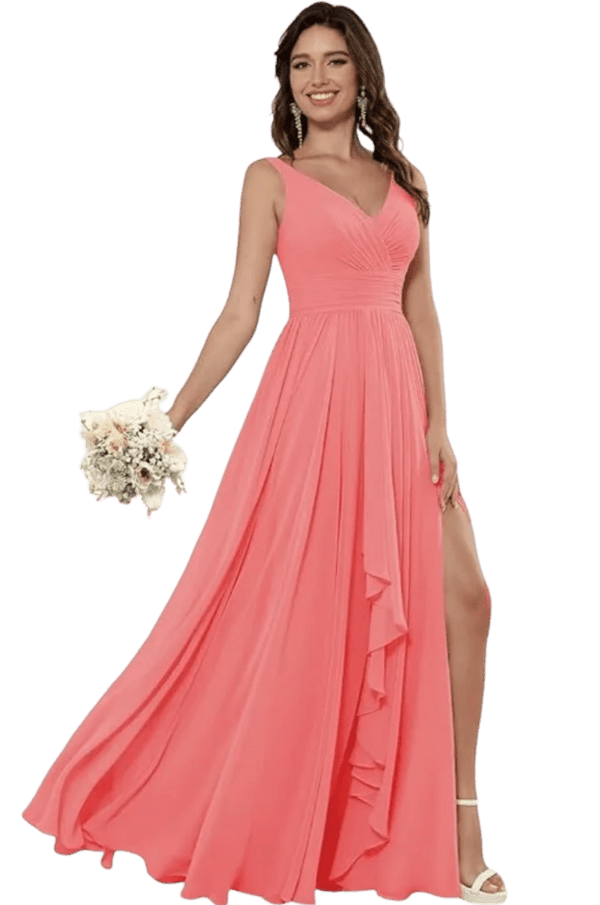Chaussures De Soirée Demoiselle D'honneur Corail/rose/rouge - Taille 4 UK (36.5 EU) - Marque Else - Occasion