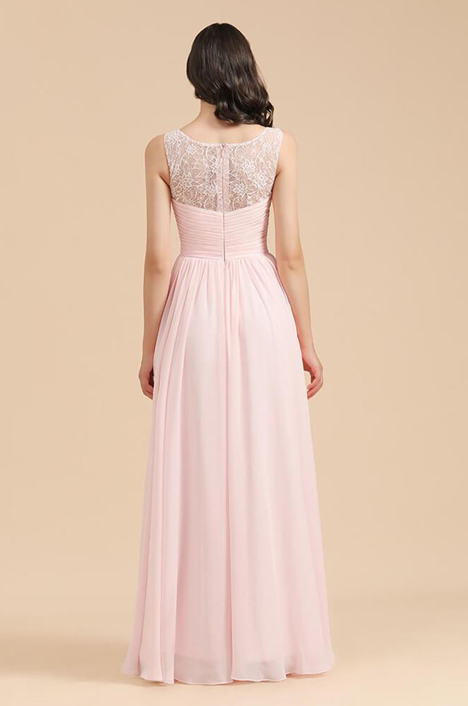 Robe Demoiselle d'Honneur Rose Perle