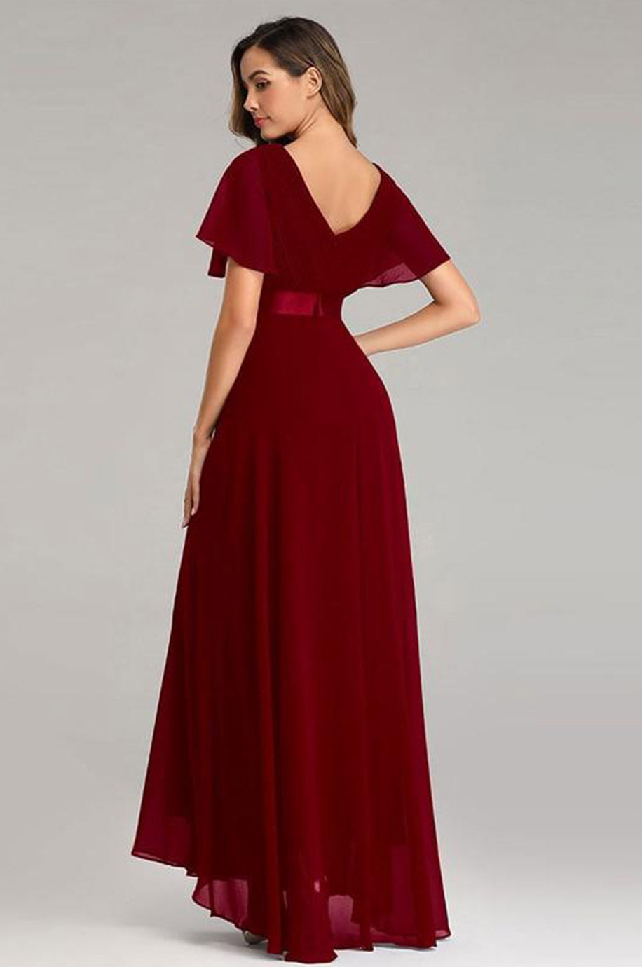 Robe Demoiselle d'Honneur Rouge Bordeaux