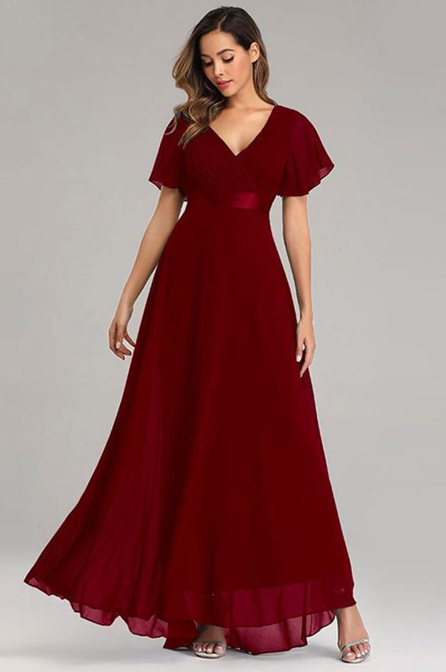 Robe Demoiselle d'Honneur Rouge Bordeaux
